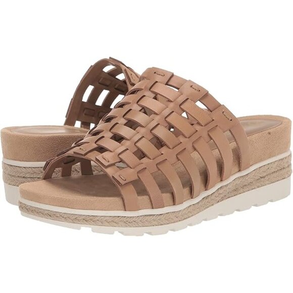 Bella Vita Shoes - Bella Vita Oaklynn Wedge Sandal Leather Tan Sandal Women's Size 8M